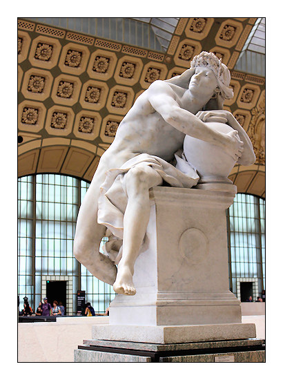 Génie gardant le secret de la tombe, musée d'Orsay, marbre, 1879.