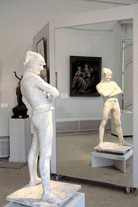Arlequin, plâtre, exposition 1993, Musée des Beaux-Arts, Reims